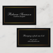 クラシックブラック&金ゴールド 名刺 (正面/裏面)