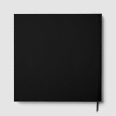 クラシックブラック 12"x12" ゲストブック (オーダーメイドテキスト付き) (裏面)