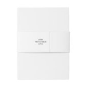 クラシックブラックScript Bride & Groom Name 結婚's 招待状ベリーバンド (裏面例)