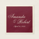 クラシックブルゴーニュのカスタムウェディングペーパーナプキン スタンダードカクテルナプキン<br><div class="desc">結婚式カスタムのパーソナライズされたモノグラム紙ナプキン。新郎新婦素晴らしの名前、日付、イニシャルなど結婚の好きなもの結婚で、このアクセサリーをパーソナライズする。このデザインに合クリックう他の項目を見るには読、私たちの店または詳細タブにアクセスする。</div>