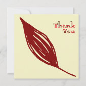 クラシックブルゴーニュエレガントー葉 サンキューカード (正面)