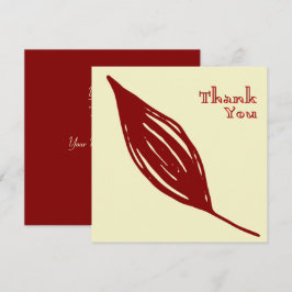 クラシックブルゴーニュエレガントー葉 サンキューカード
