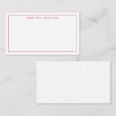 クラシックブルゴーニュプロフェッショナルシフォーマルン縁どト ノートカード (正面/裏面)