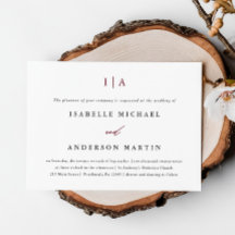 クラシックブルゴーニュ結婚モノグラム