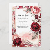 クラシックブルゴーニュ美しい セーブザデート (正面/裏面)