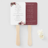 クラシックブルゴーニュ赤面バラ&牡丹計画 ハンドファン (正面&裏面)