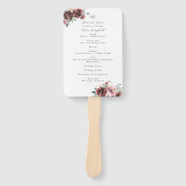 クラシックブルゴーニュ赤面バラ&牡丹計画 ハンドファン