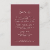 クラシックブルゴーニュ赤面バラ&牡丹 エンクロージャーカード (正面)