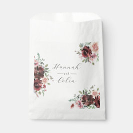 クラシックブルゴーニュ赤面バラ&牡丹 フェイバーバッグ