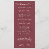 クラシックブルゴーニュ赤面バラ&牡丹 プログラム (裏面)