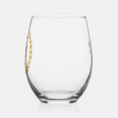クラシックブルゴーニュ金ゴールド祝リース名 ステムなしワイングラス (左)
