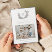 クラシックブルーとホワイトのモノグラムのクレスト写真 シーズンカード