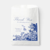 クラシックブルーとホワイトの結婚フローラ フェイバーバッグ (正面)