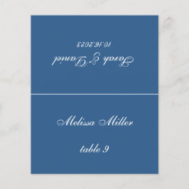 クラシックブルーの結婚式ゲスト名札