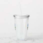 クラシックブルーアジサイの花 アクリルタンブラー (左)