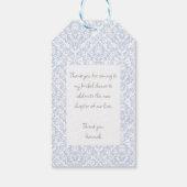 クラシックブルーアジサイパーソナライズされたア ギフトタグ (裏面)