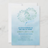 クラシックブルーアメリカ250周年花火招待状 招待状 (裏面)