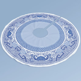 クラシックブルーウィローツリースカート ブラッシュドポリエステルツリースカート