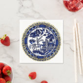 クラシックブルーウィローデザイン紙ナプキンス スタンダードカクテルナプキン (インサイチュ)