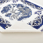 クラシックブルーウィローデザイン シェルパブランケット (3/4)