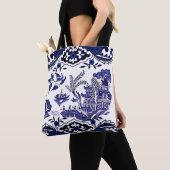 クラシックブルーウィローデザイン トートバッグ (クローズアップ)