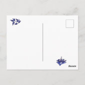 クラシックブルーウィローデザイン ポストカード (裏面)