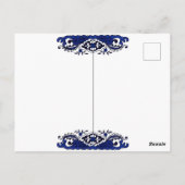 クラシックブルーウィローデザイン ポストカード (裏面)