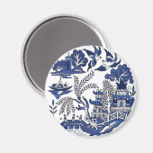 クラシックブルーウィローデザイン マグネット (正面/裏面)
