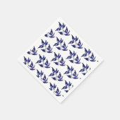 クラシックブルーウィローバードデザイン スタンダードカクテルナプキン (角)