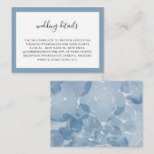 クラシックブルーウォーターカラ結婚ーの詳細カード エンクロージャーカード (正面/裏面)