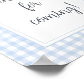 クラシックブルーギンガムありがとうござ来う ポスター (角)