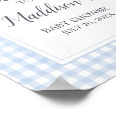 クラシックブルーギンガムウェルカム ポスター (角)