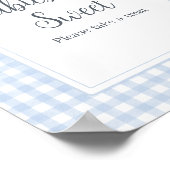 クラシックブルーギンガムベビーズアスウィート ポスター (角)