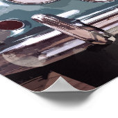 クラシックブルージャガーセダン ポスター (角)