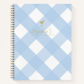 クラシックブルージンガム空白のカクテルレシピ ノートブック (正面)