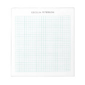 クラシックブルースクエア名前をカスタムする ノートパッド (正面)