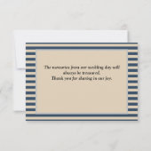 クラシックブルーストライプサンキューカード (裏面)