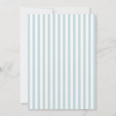 クラシックブルーストライプヴィンテージベビーシャワー招待状 招待状 (裏面)