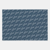 クラシックブルータ伝統的ウペベージュホワイトプレイド ラッピングペーパーシート (正面)