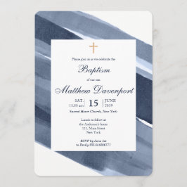 クラシックブルーバプテモダンィスの招待 招待状