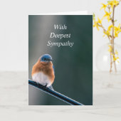 クラシックブルーバードガーデンバードキュレーション引用文 カード (黄色い花)