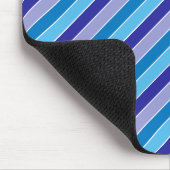 クラシックブルーパープルホワイトパジャマストライプ マウスパッド (コーナー)