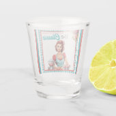 クラシックブルーピンアップバチェロレッテパーティー ショットグラス (裏面)