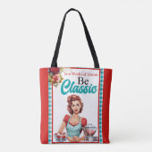 クラシックブルーピンアップバチェロレッテパーティー トートバッグ (裏面)