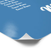 クラシックブルーフローラ結婚の座席表 ポスター (コーナー)