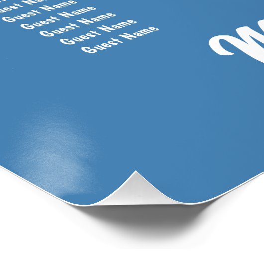 クラシックブルーフローラ結婚の座席表 ポスター (コーナー)