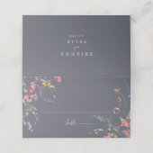 クラシックブルーフローラ結婚ズ プレイスカード (外部開封)