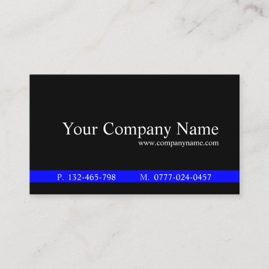 クラシックブルーブラックプロフェッショナル – 名刺 (正面)