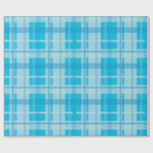 クラシックブループレイド包装紙 ラッピングペーパー (フラット)