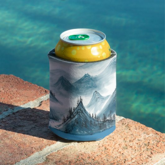 クラシックブルーホワイトチャイノアイズリー絵画ランドスケープ 缶クーラー (インサイチュ プール)